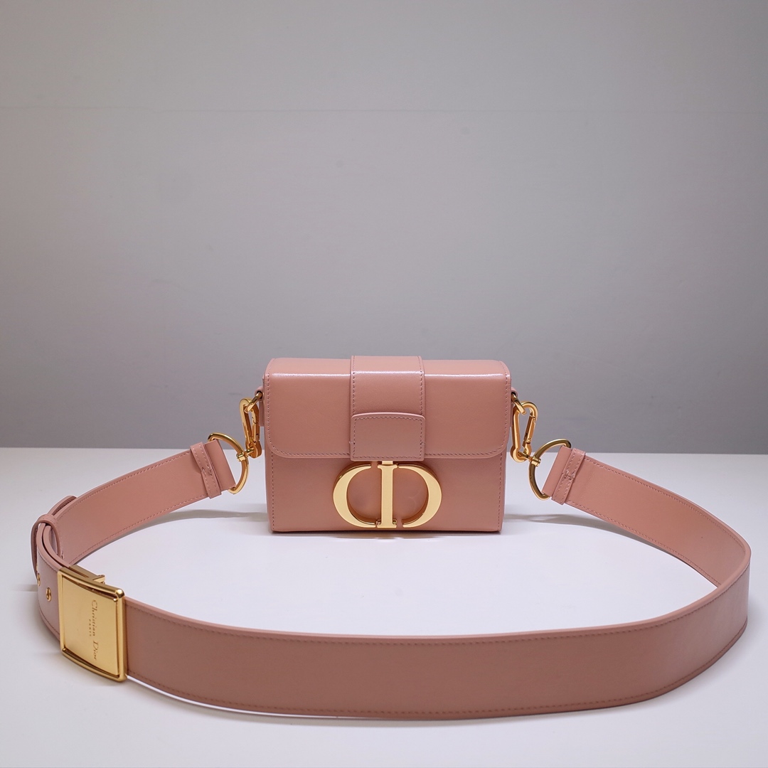 30 Montaigne Box Bag Pink Box Calfskin